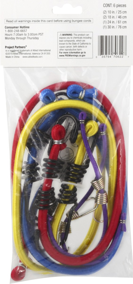 slide 7 of 9, Project Partners Bungee Cord Set, 6 ct