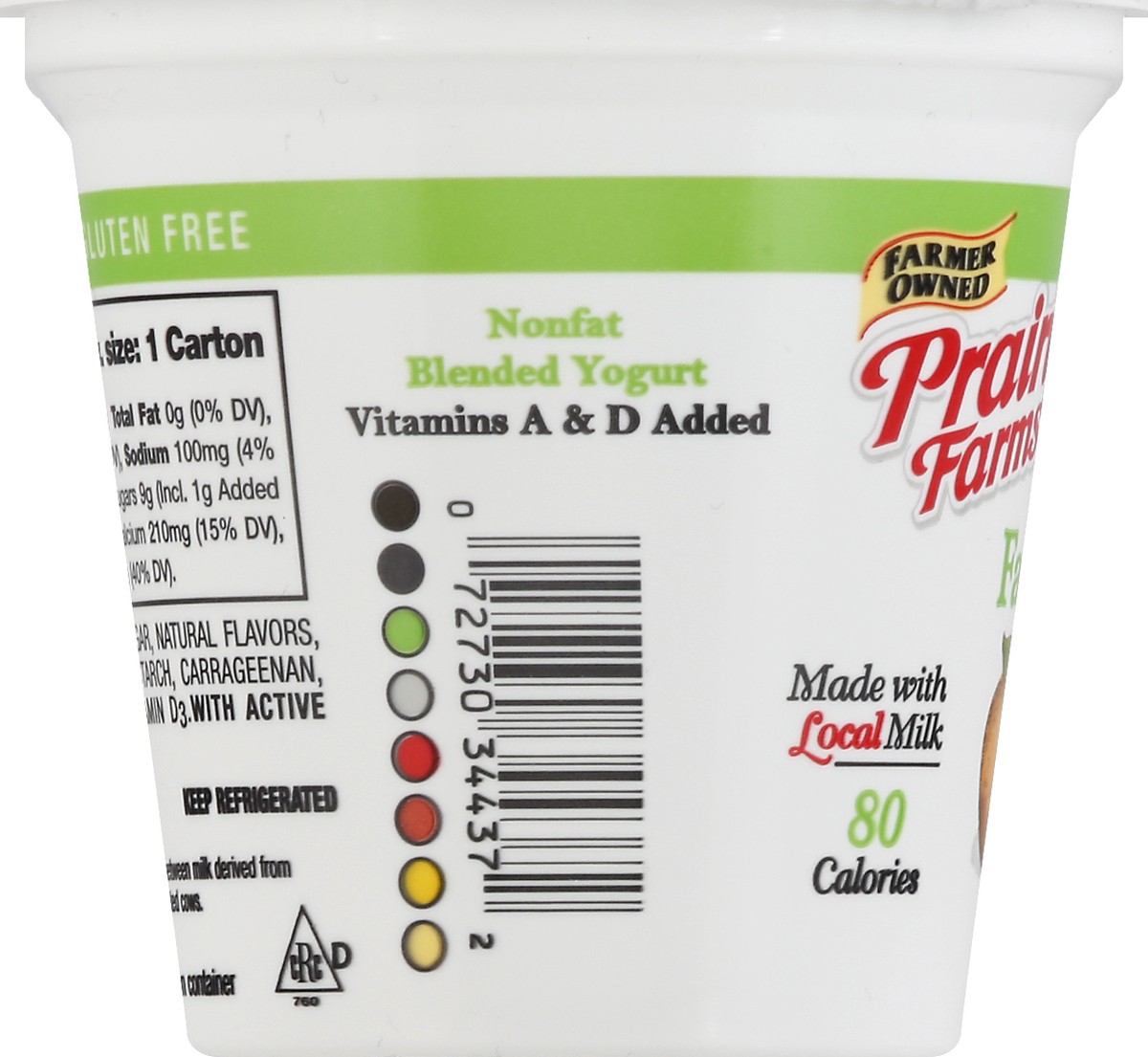 slide 2 of 12, Prairie Farms Fat Free Blended Peach Yogurt 6 oz, 6 oz