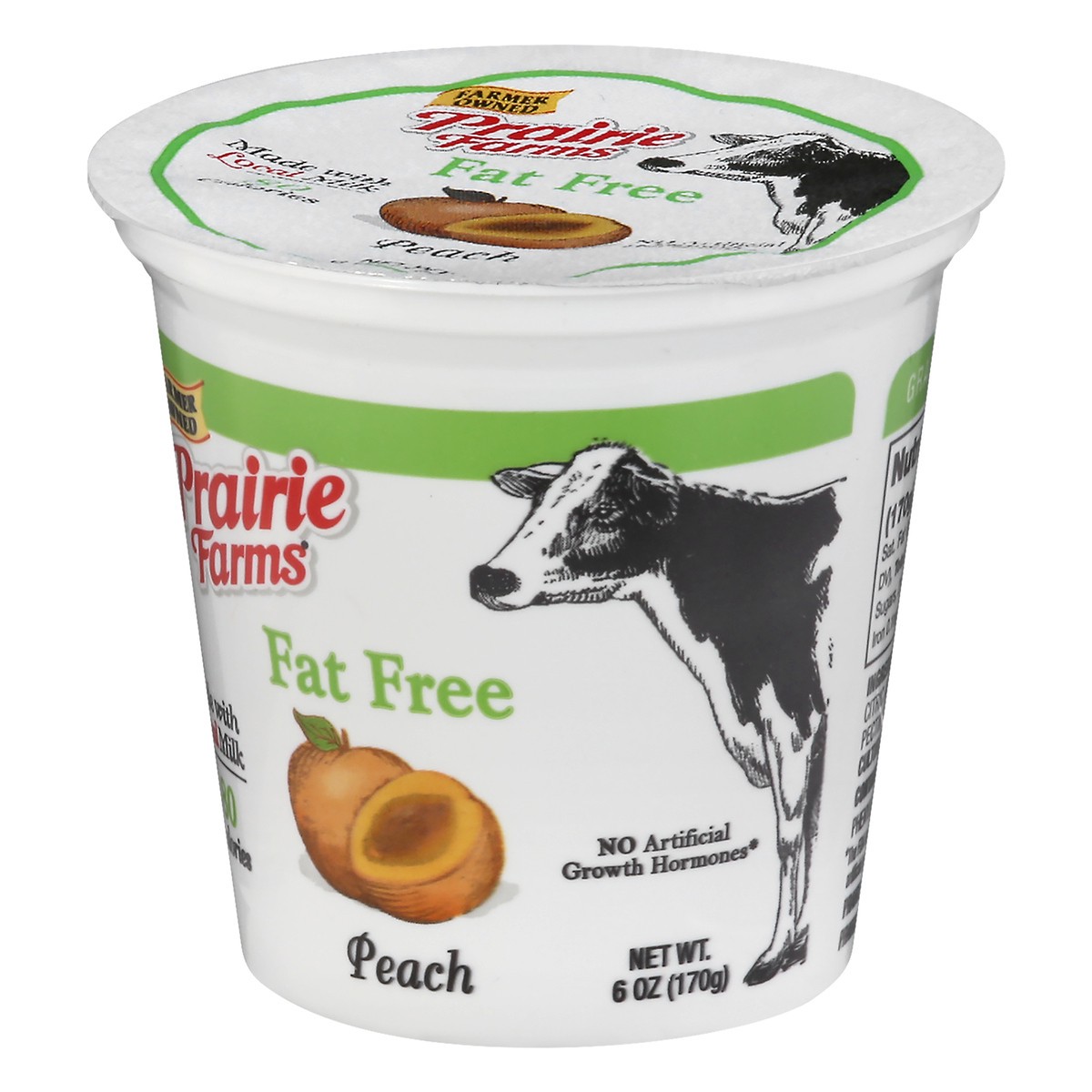 slide 4 of 12, Prairie Farms Fat Free Blended Peach Yogurt 6 oz, 6 oz