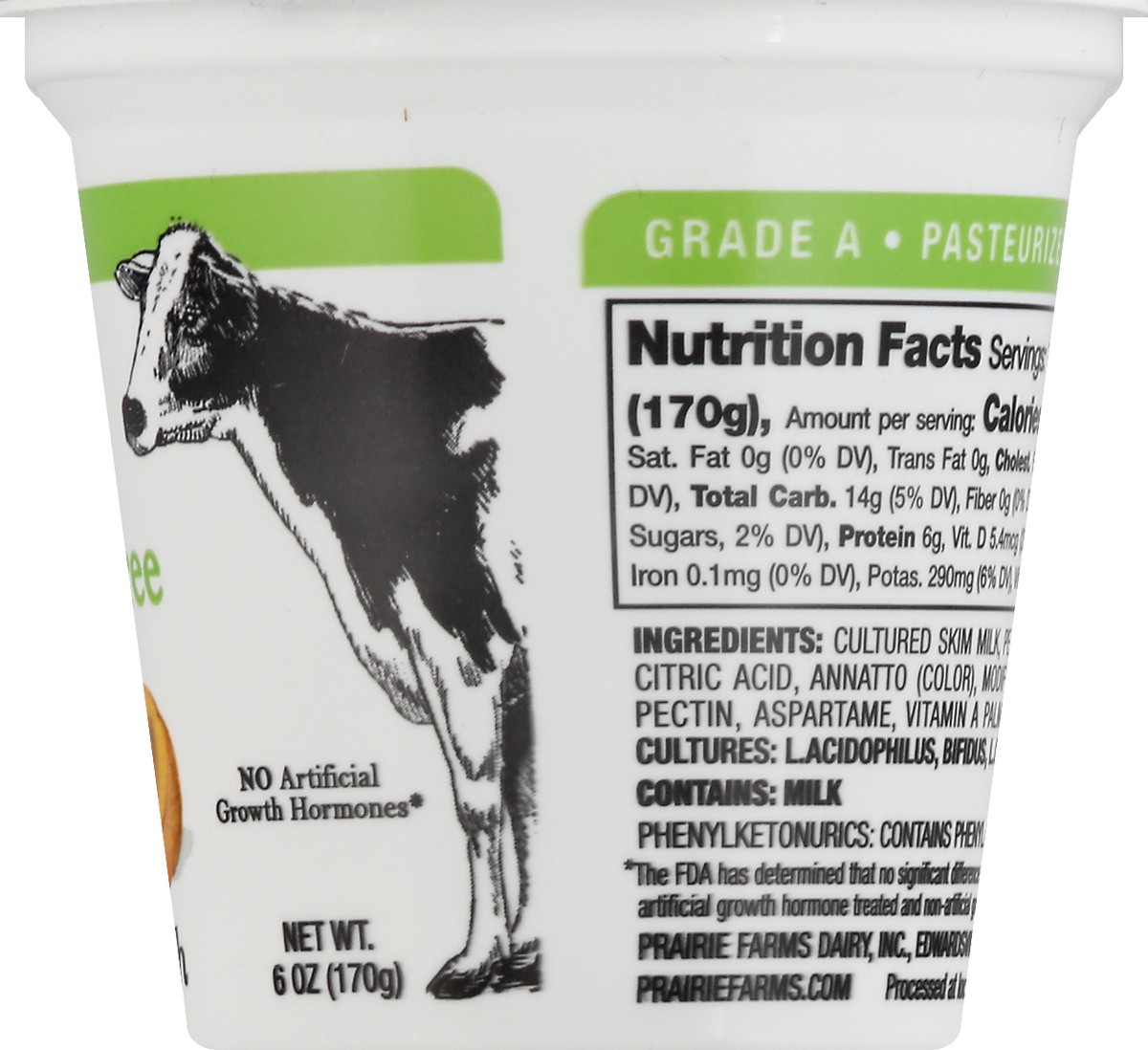 slide 8 of 12, Prairie Farms Fat Free Blended Peach Yogurt 6 oz, 6 oz