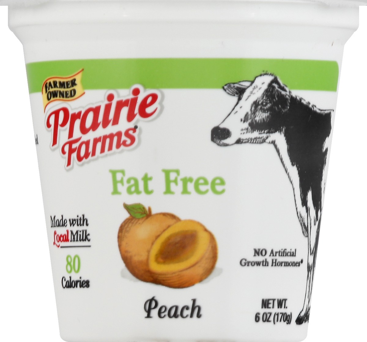 slide 10 of 12, Prairie Farms Fat Free Blended Peach Yogurt 6 oz, 6 oz