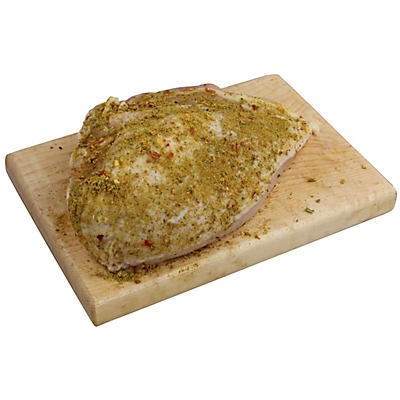 slide 1 of 1, Central Market Hatch Green Chili Split Chicken Breast, per lb