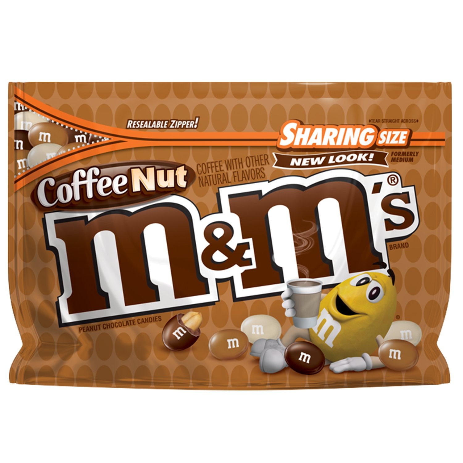 slide 1 of 9, M&M'S Coffee Nut Peanut Chocolatedy Sharing Size, 9.6 oz