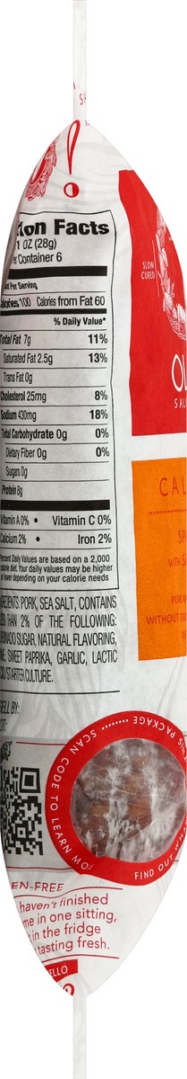 slide 3 of 5, Olli Calabrese Salami Chub 6Oz, 6 oz