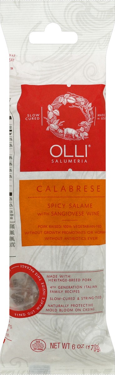 slide 4 of 5, Olli Calabrese Salami Chub 6Oz, 6 oz