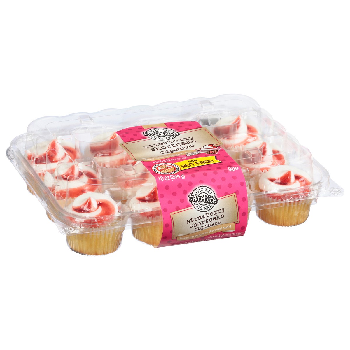 slide 5 of 14, two-bite Strawberry Shortcake Cupcakes 10 oz, 10 oz