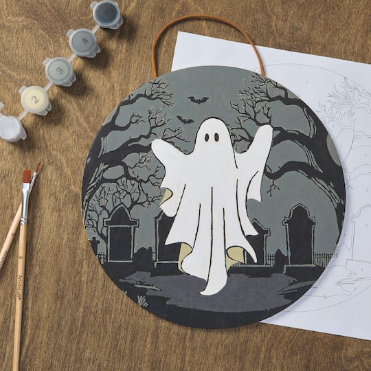 slide 1 of 6, Artists Loft 8" Ghost Paint-By-Number Plywood Surface Kit By Artist's Loft, 8 in