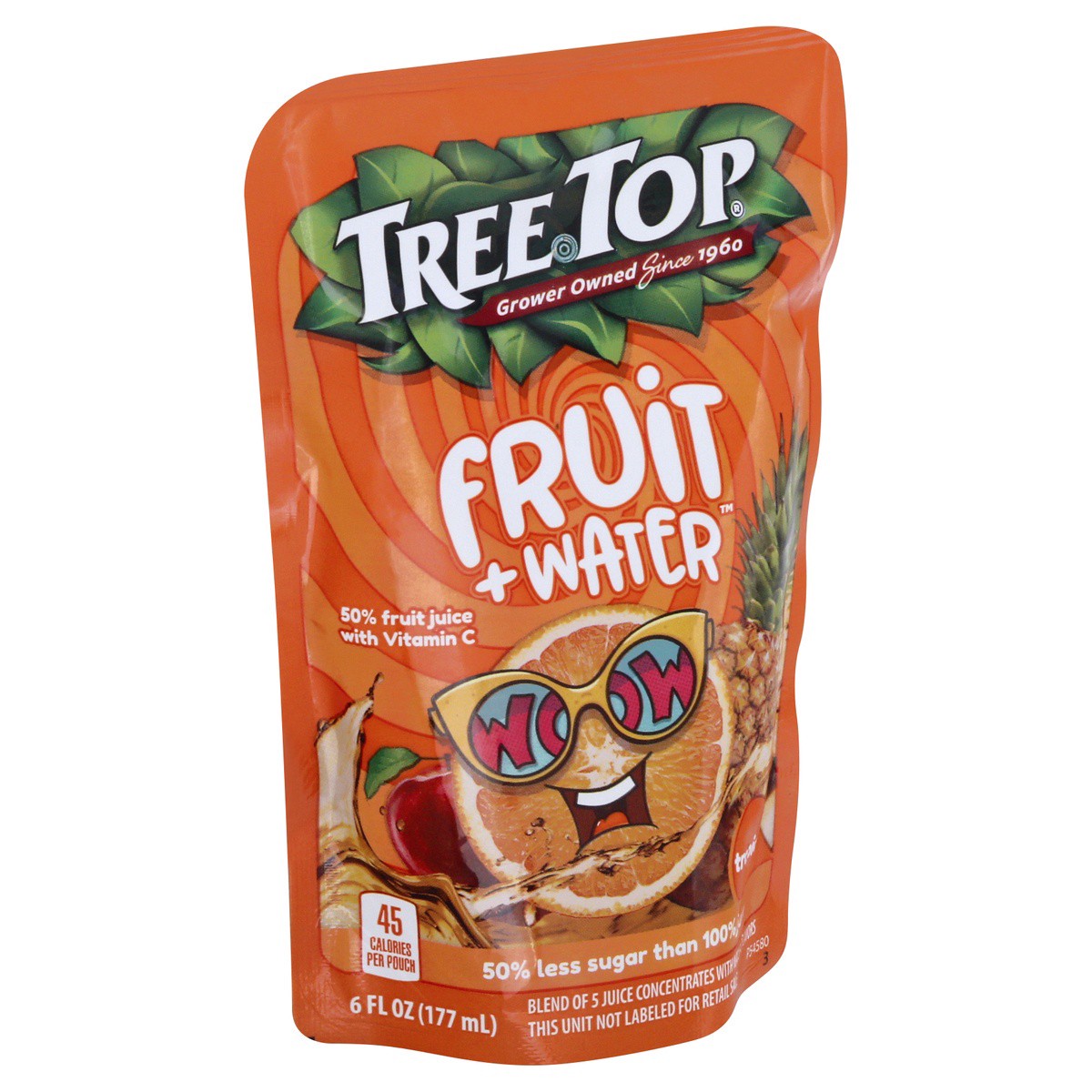 slide 2 of 9, Tree Top Fruit + Water Tropical Juice Drink, 8 ct