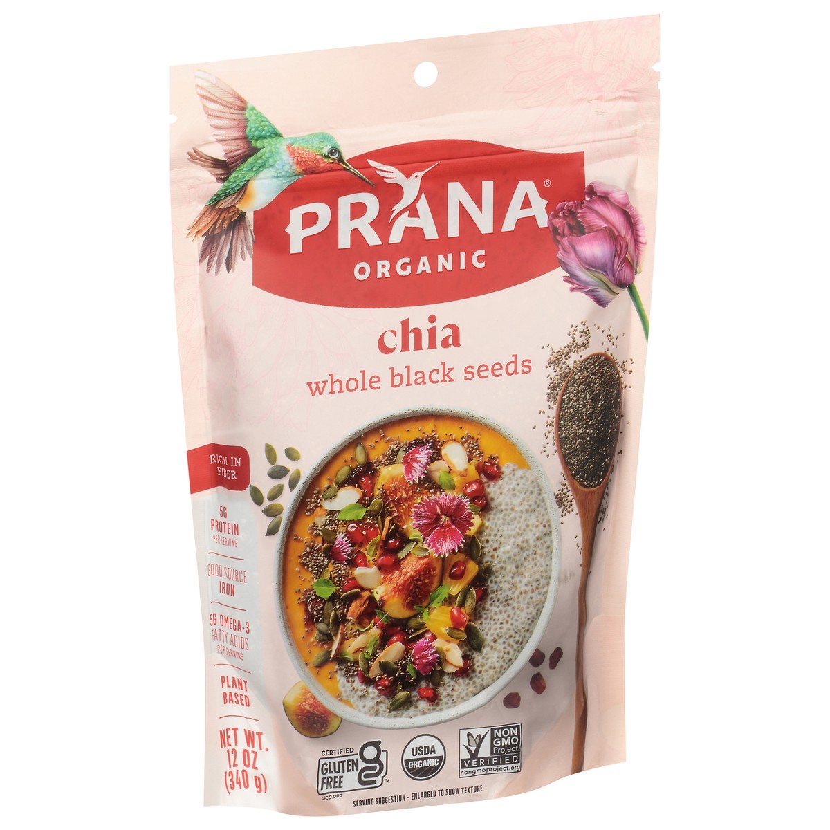 slide 2 of 9, prAna Whole Black Seeds Chia 12 oz, 12 oz