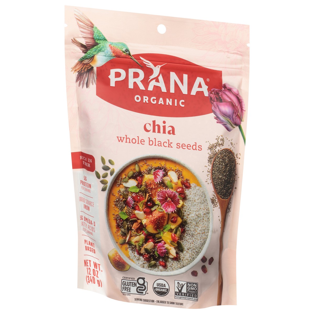 slide 3 of 9, prAna Whole Black Seeds Chia 12 oz, 12 oz