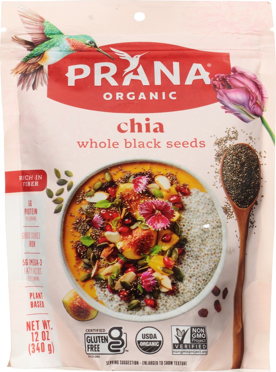 slide 6 of 9, prAna Whole Black Seeds Chia 12 oz, 12 oz