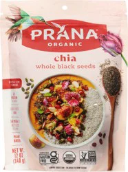 Prana Organic Whole Black Chia Seeds 12 oz