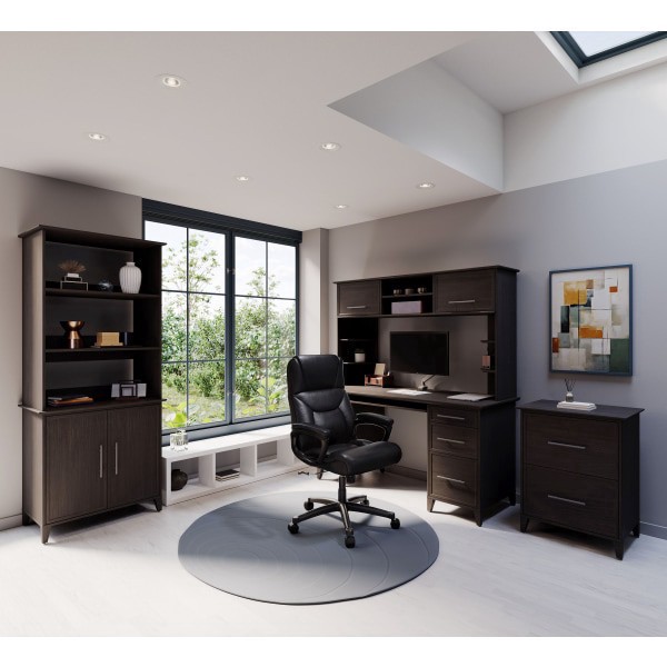 slide 6 of 7, Realspace® Fennington Bonded Leather High-Back Executive Office Chair, Black, BIFMA Compliant, 1 ct