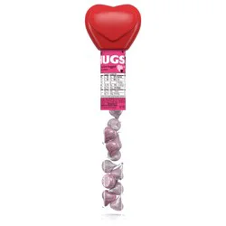 Hershey's Hugs Milk Chocolate and White Creme, Valentine's Candy Plastic Cane, 2.23 oz