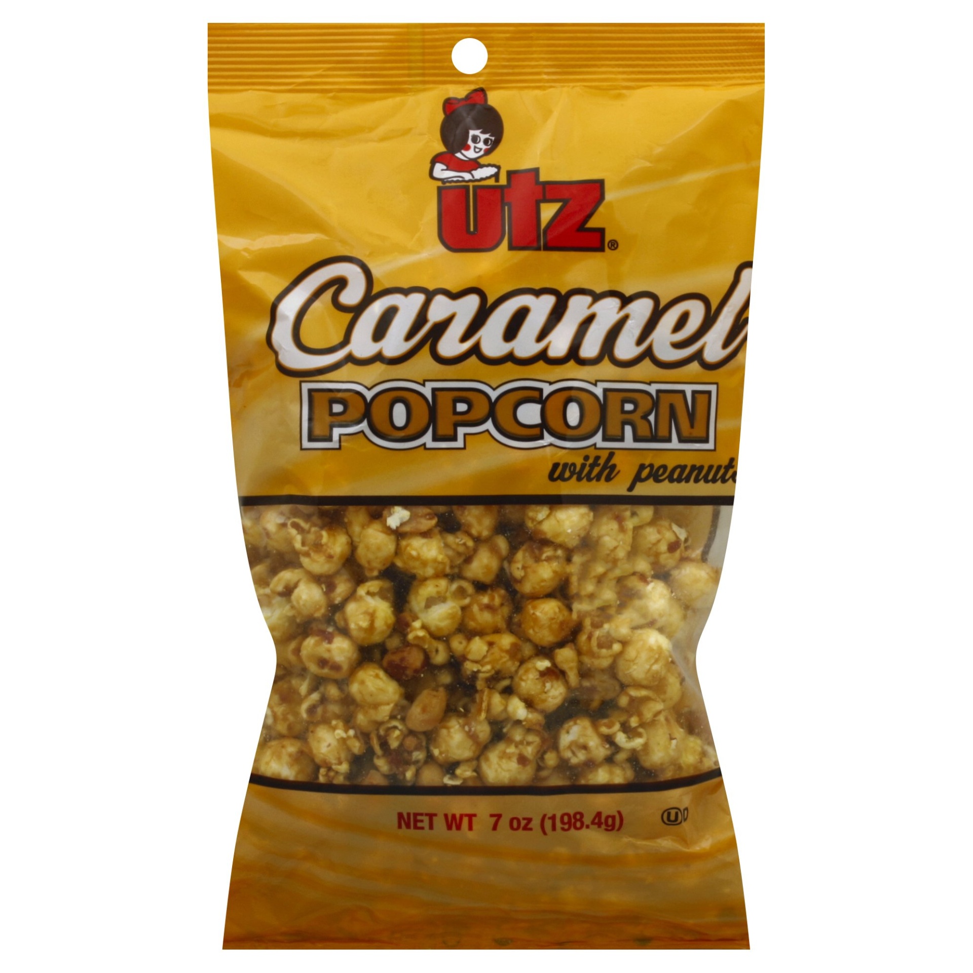 slide 1 of 5, Utz Caramel Popcorn With Peanuts, 7 oz