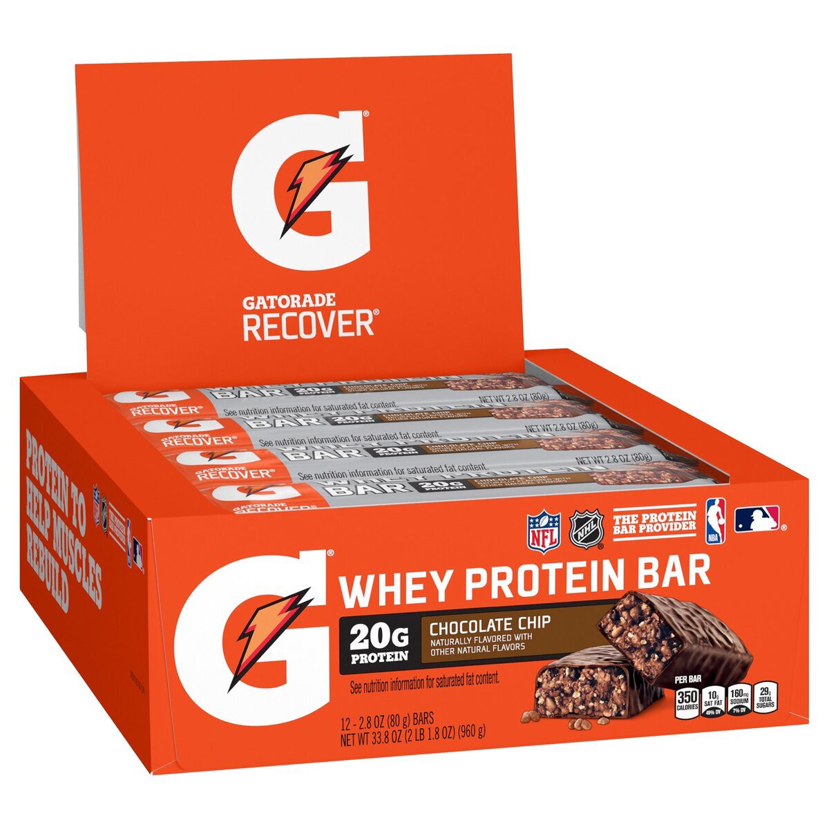 slide 3 of 7, Gatorade Whey Protein Bar, 2.1 lb