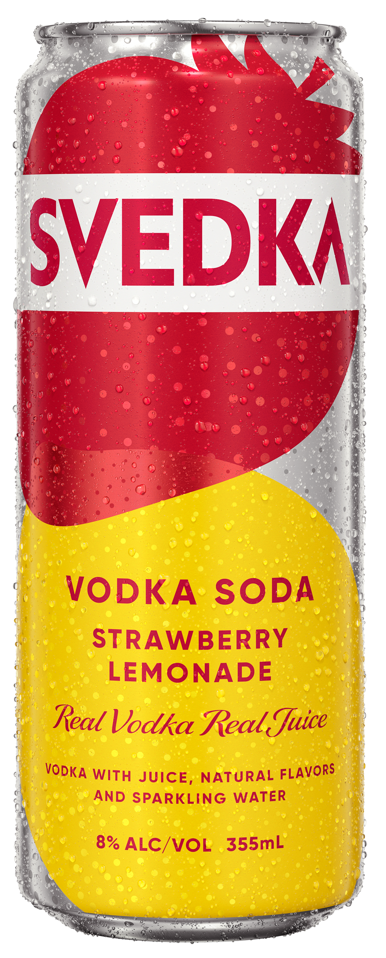 slide 1 of 5, SVEDKA Strawberry Lemonade Vodka Soda Canned Cocktail, 355 mL Can, 8.0% ABV, 1 ct