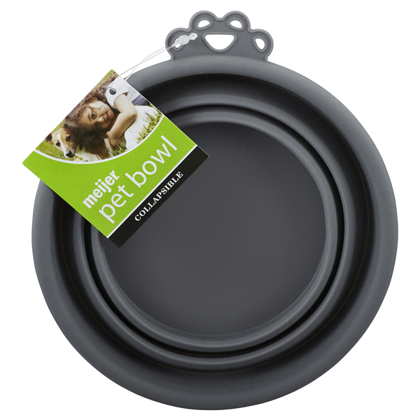 slide 1 of 2, Meijer Collapsible Silicone Pet Bowl, 1 ct