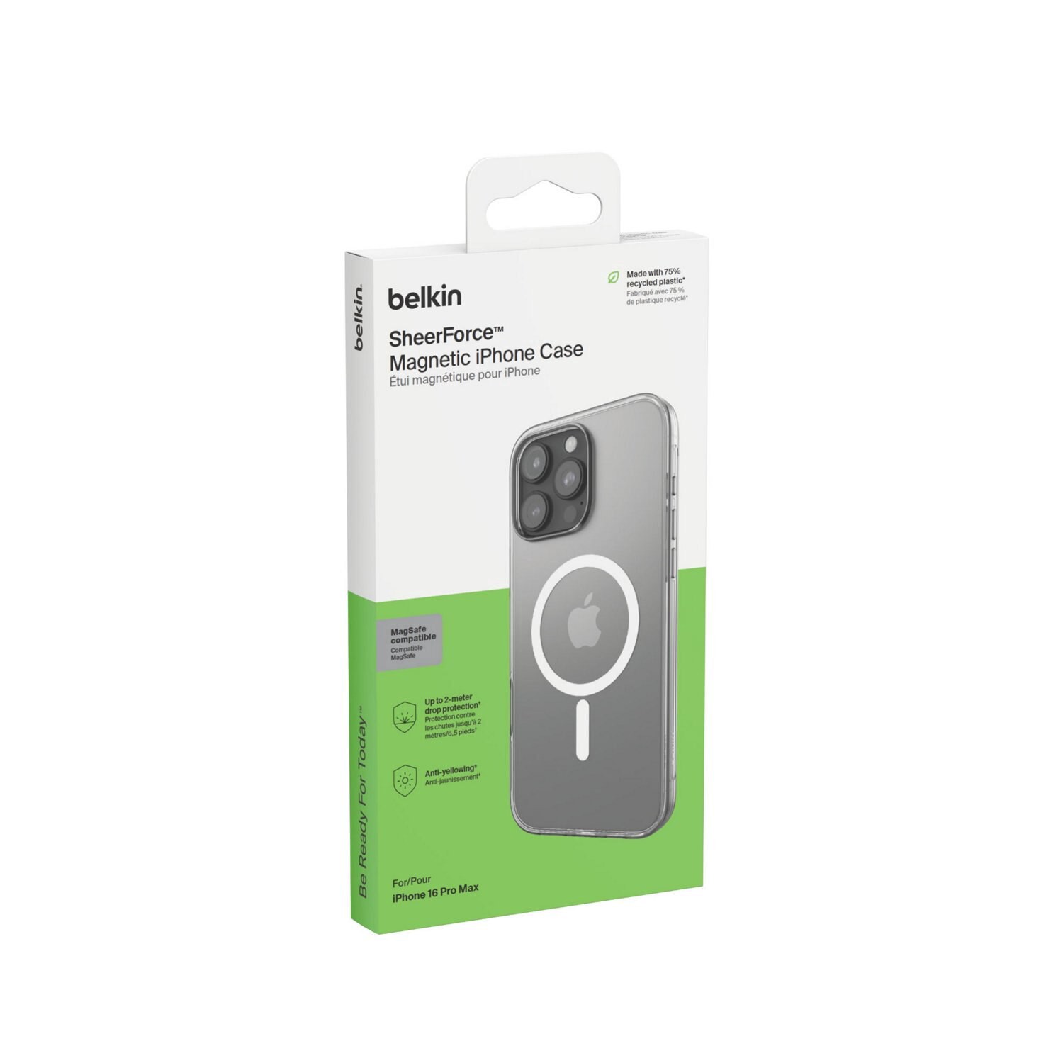 slide 1 of 2, Belkin Sheerforce Magnetic Clear Case For Iphone 16 Pro Max, 1 ct