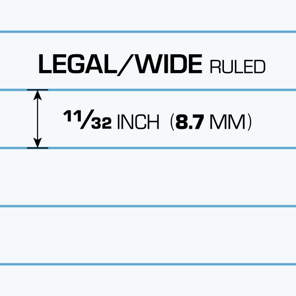 slide 6 of 7, TUL® Writing Pads, Letter Size, Wide Rule, 50 Sheets Per Pad, White, Pack Of 6 Pads, 6 ct