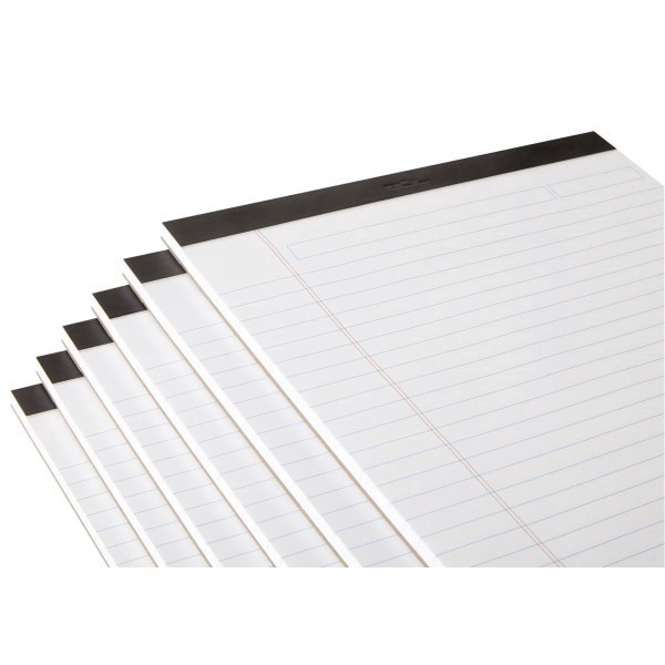slide 5 of 7, TUL® Writing Pads, Letter Size, Wide Rule, 50 Sheets Per Pad, White, Pack Of 6 Pads, 6 ct