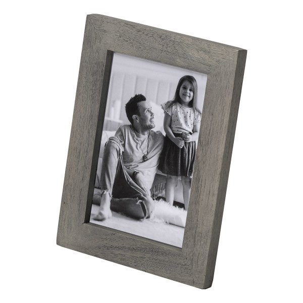 slide 4 of 8, Realspace® Orix Wood Picture Frame, 5-3/4"" x 7-3/4"", Matted For 4"" x 6"", Gray, 1 ct