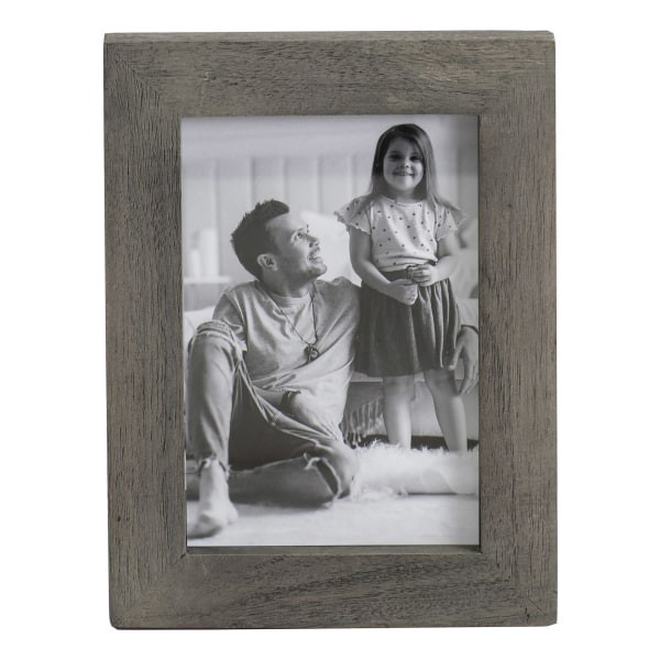 slide 7 of 8, Realspace® Orix Wood Picture Frame, 5-3/4"" x 7-3/4"", Matted For 4"" x 6"", Gray, 1 ct