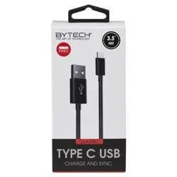 Bytech Type-C Charge and Sync Cable, Black