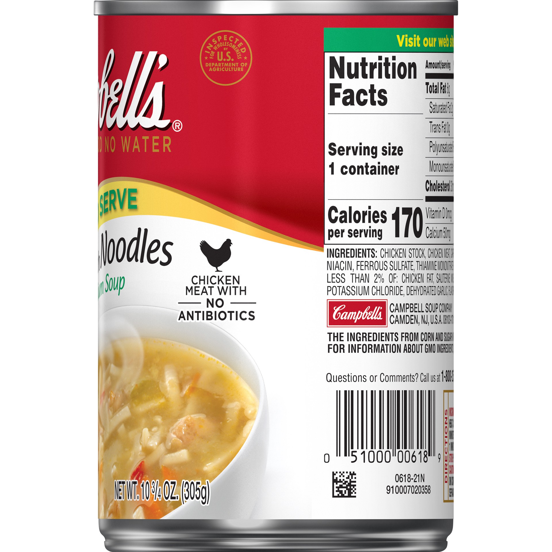 slide 2 of 5, Campbell's No Salt Chicken Noodle, 10.75 oz