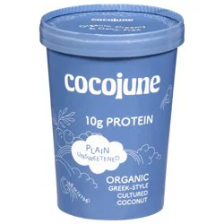 Cocojune Organic Greek-Style Cultured Coconut Plain Unsweetened Yogurt