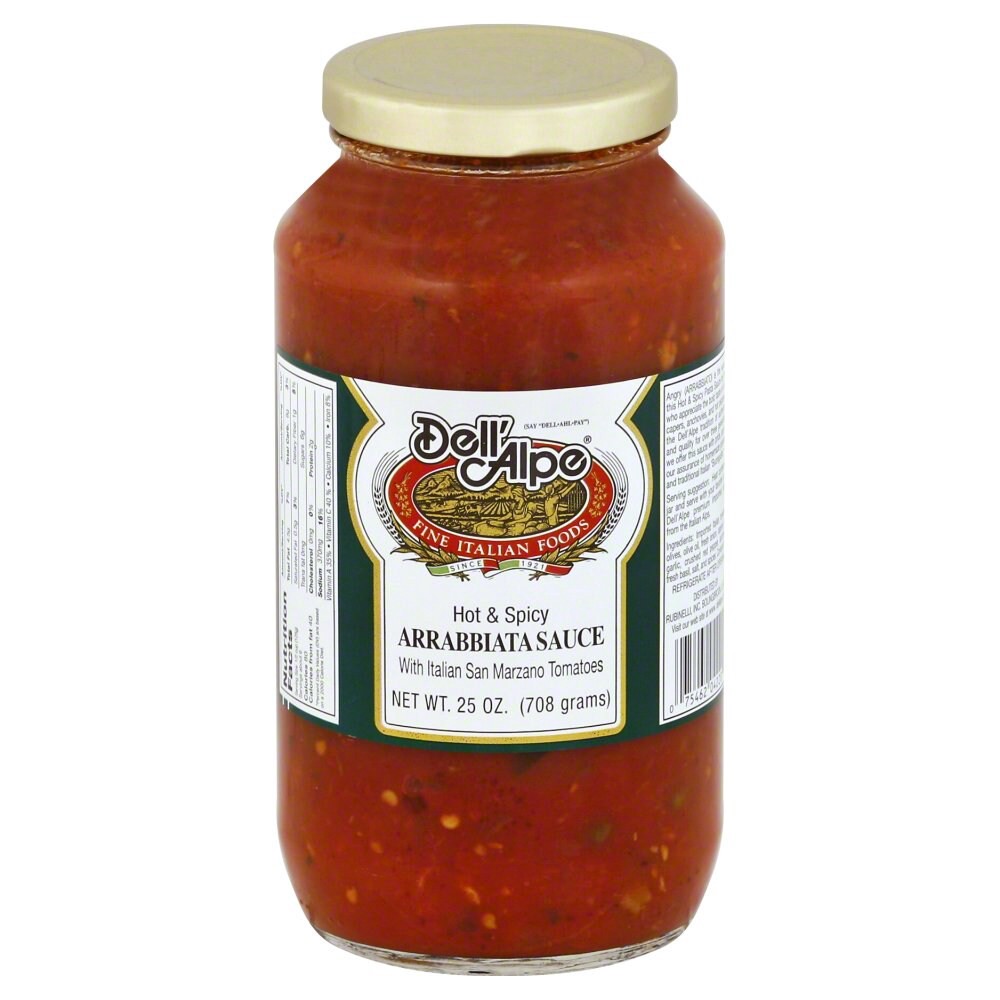 slide 1 of 6, Dell'Alpe Dellalpe Hot Spicy Arrabbiata Sauxe, 25 oz