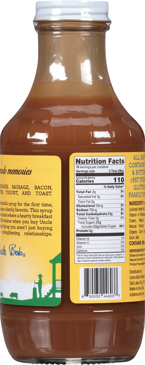 slide 6 of 14, Uncle Bob's Butter Country Creamy Maple Flavor Syrup 16 fl oz, 16 fl oz
