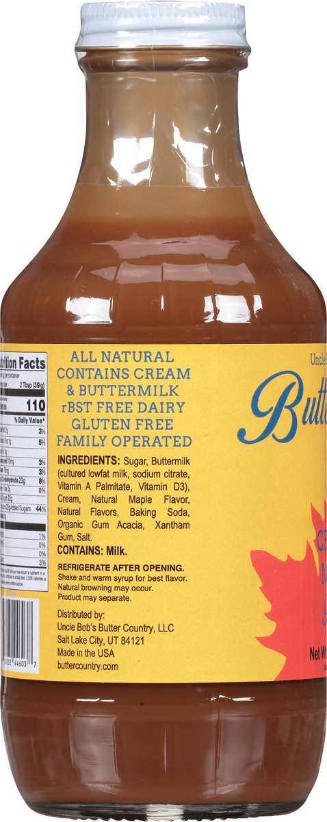 slide 5 of 14, Uncle Bob's Butter Country Creamy Maple Flavor Syrup 16 fl oz, 16 fl oz