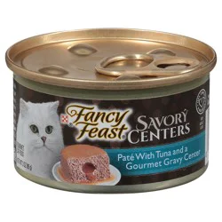 Purina Fancy Feast Savory Centers With Tuna Wet Cat Food Pate with Gourmet Gravy Center