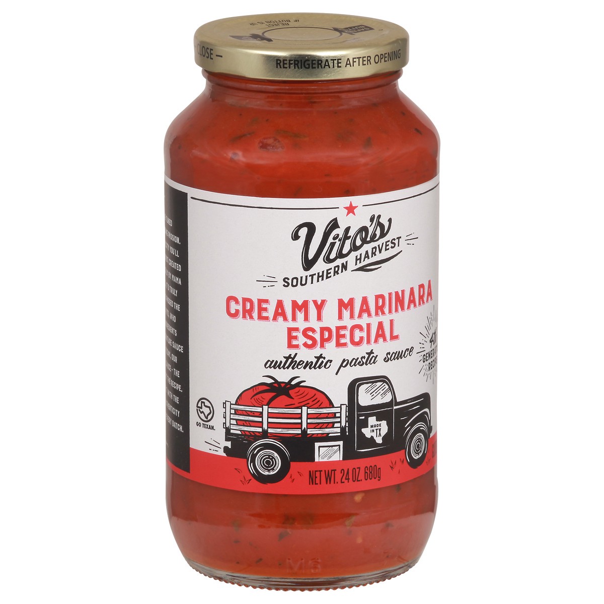 slide 2 of 12, Vito's Creamy Marinara Especial Authentic Pasta Sauce 24 oz, 24 oz