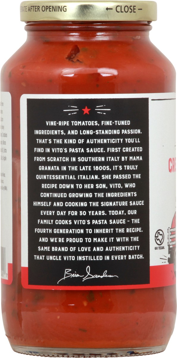 slide 10 of 12, Vito's Creamy Marinara Especial Authentic Pasta Sauce 24 oz, 24 oz