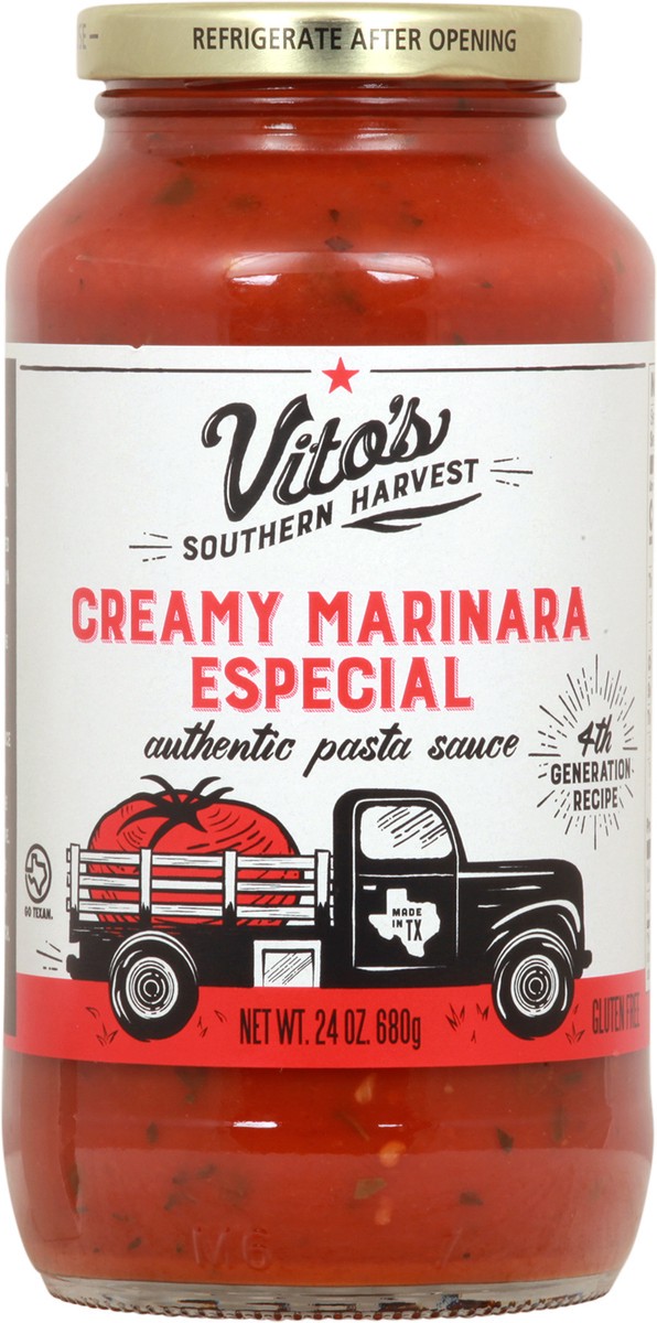 slide 1 of 12, Vito's Creamy Marinara Especial Authentic Pasta Sauce 24 oz, 24 oz