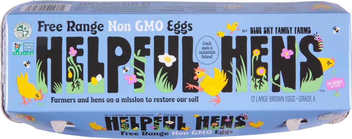 slide 8 of 13, Helpful Hens Large Free Range Brown Eggs 12 ea, 12 ct