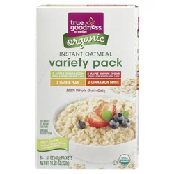 True Goodness Organic Instant Oatmeal Variety Pack