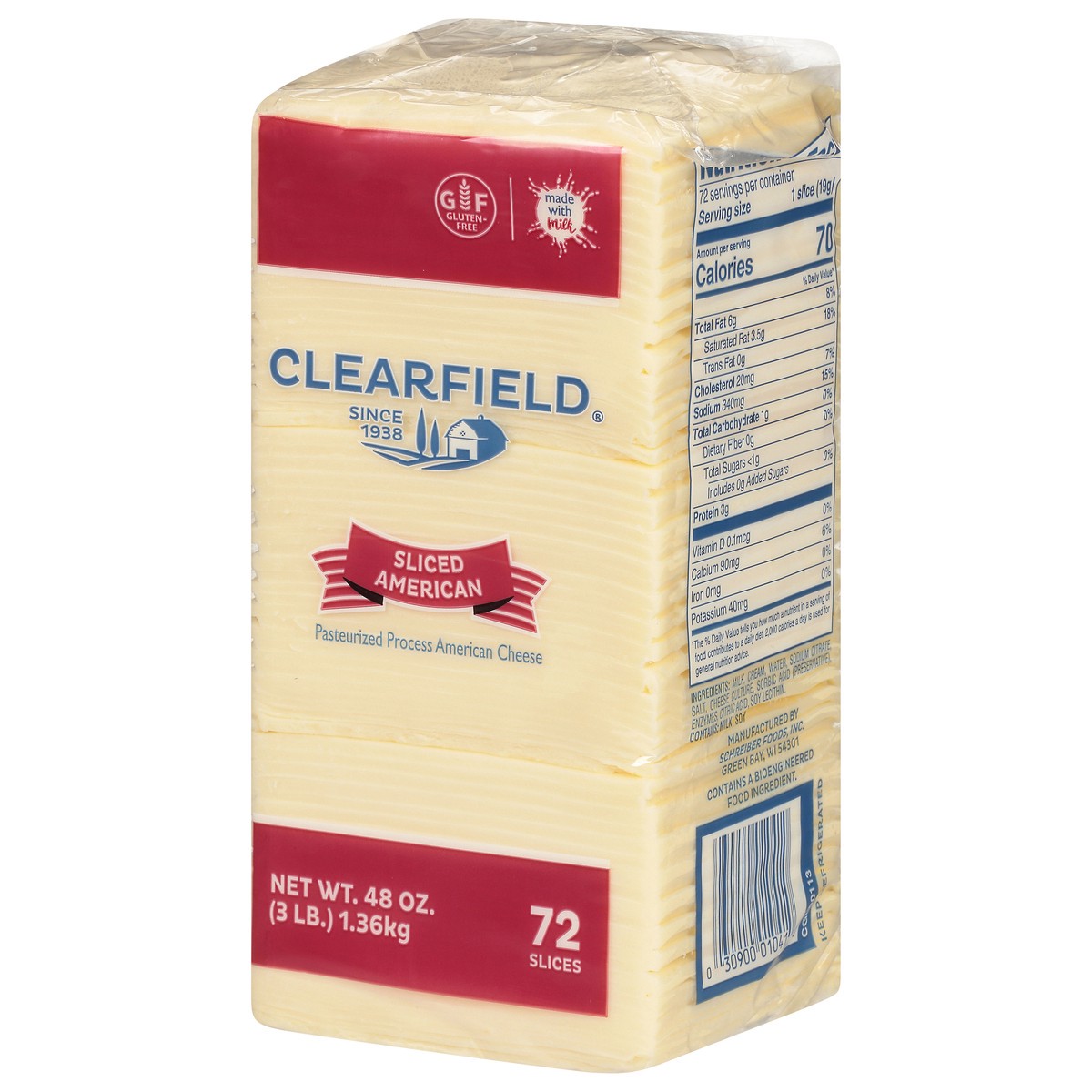 slide 6 of 13, Clearfield American Cheese Slices 72 ea, 72 ct