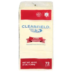 Clearfield Cheese Slices White American 72 Slices [48 oz (1.36 kg)]