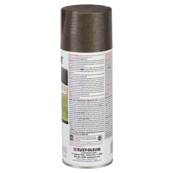 slide 6 of 9, Rust-Oleum Stops Rust Protective Hammered Metal Finish Spray Paint - 7218830, Dark Bronze, 12 oz