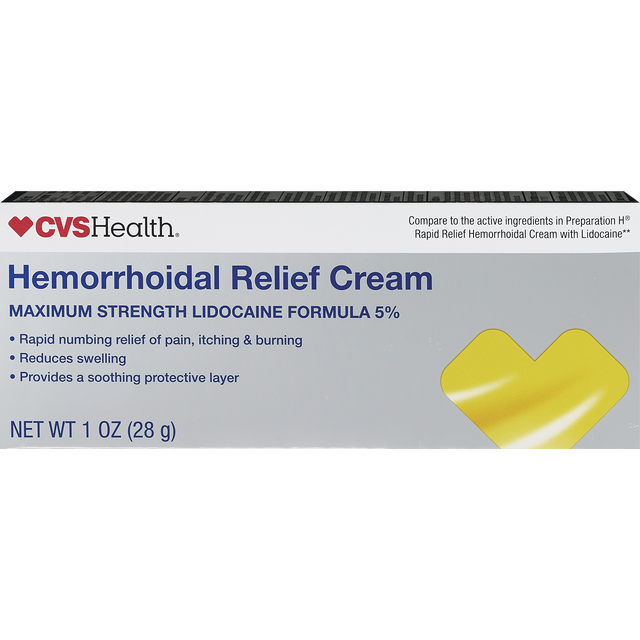 slide 1 of 1, CVS Health Prep H Rapid Rlf W/Lidocaine Hemorrhoidal Cream, 1 oz