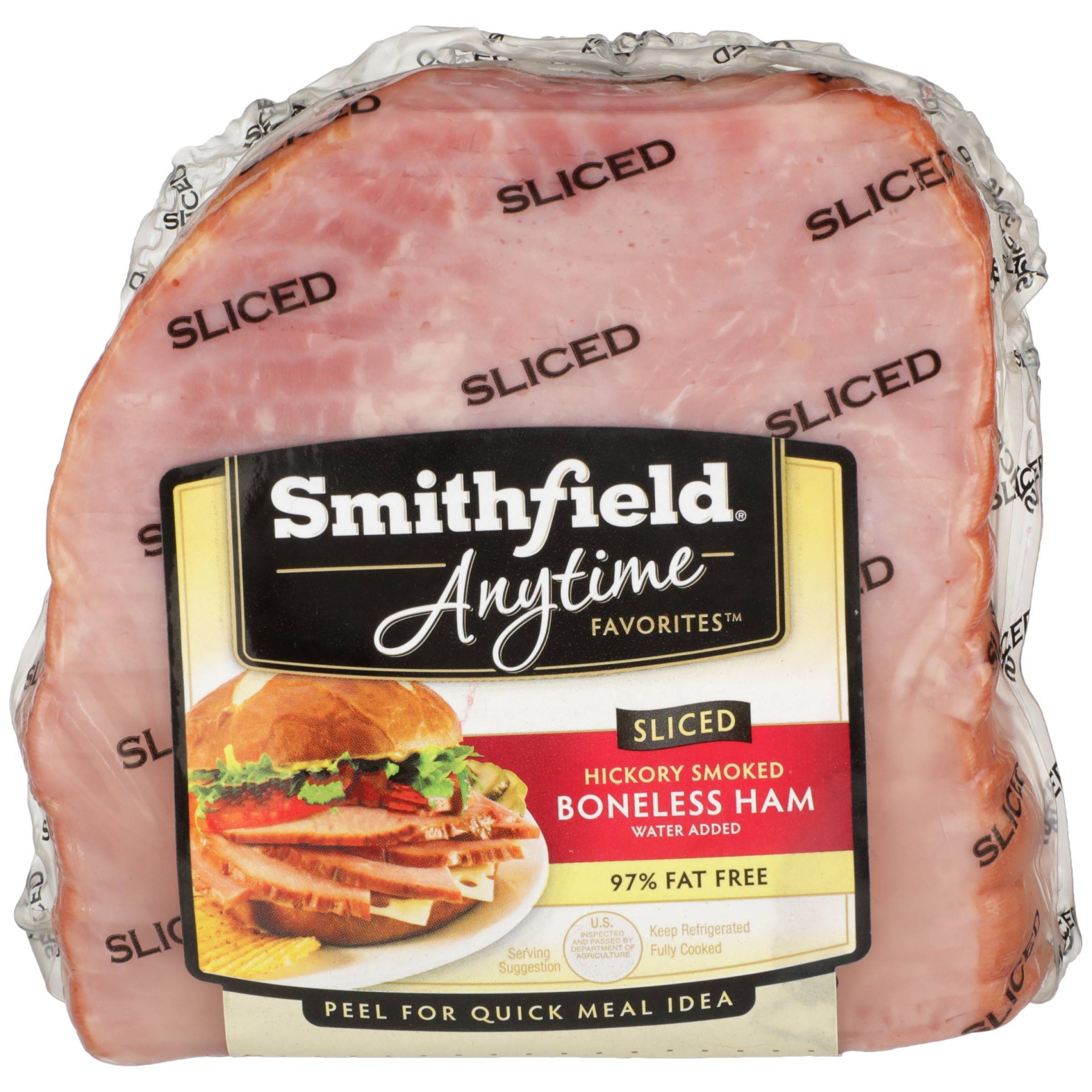 slide 1 of 1, Smithfield Quarter Sliced Boneless Hickory Ham, per lb