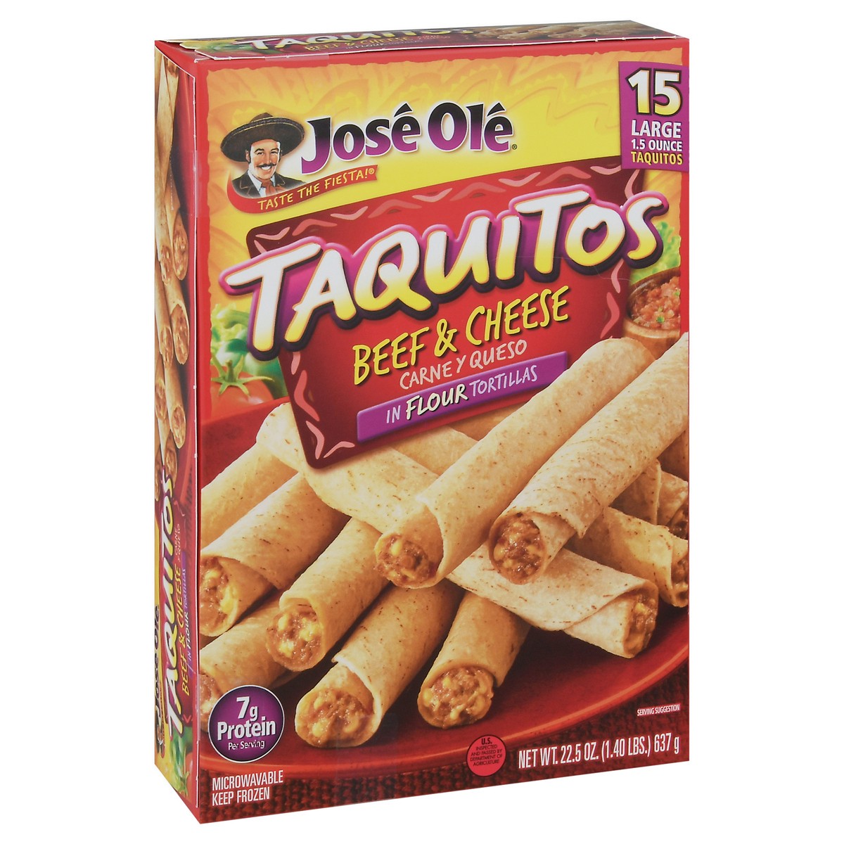 slide 2 of 9, José Olé Beef & Cheese Taquitos 15 - 1.5 oz Taquitos, 15 ct