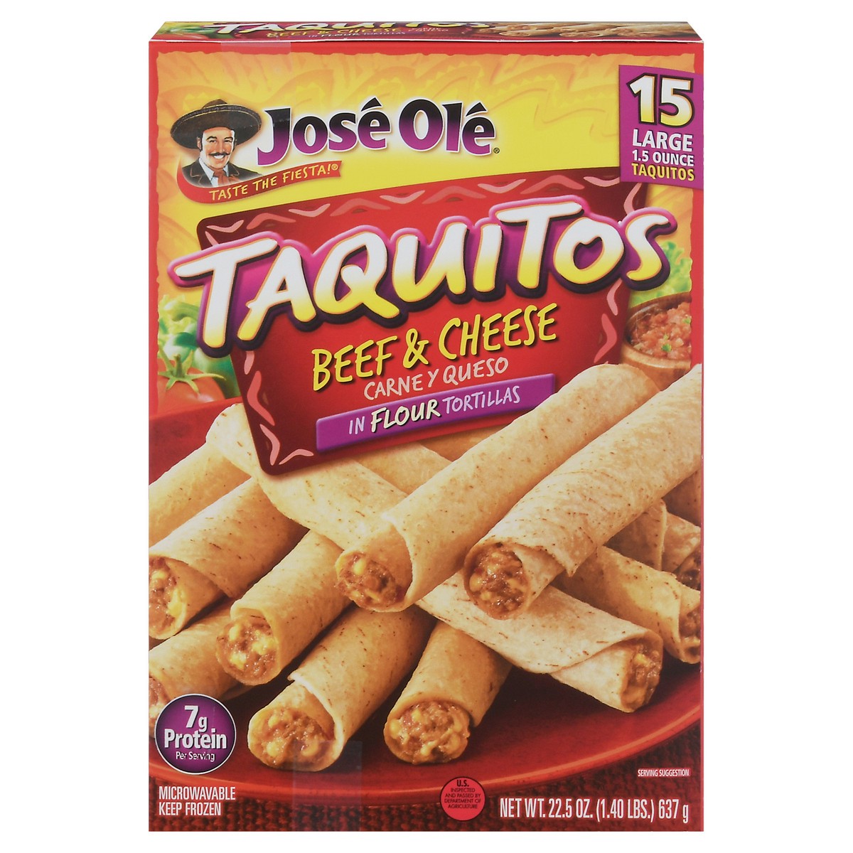 slide 1 of 9, José Olé Beef & Cheese Taquitos 15 - 1.5 oz Taquitos, 15 ct