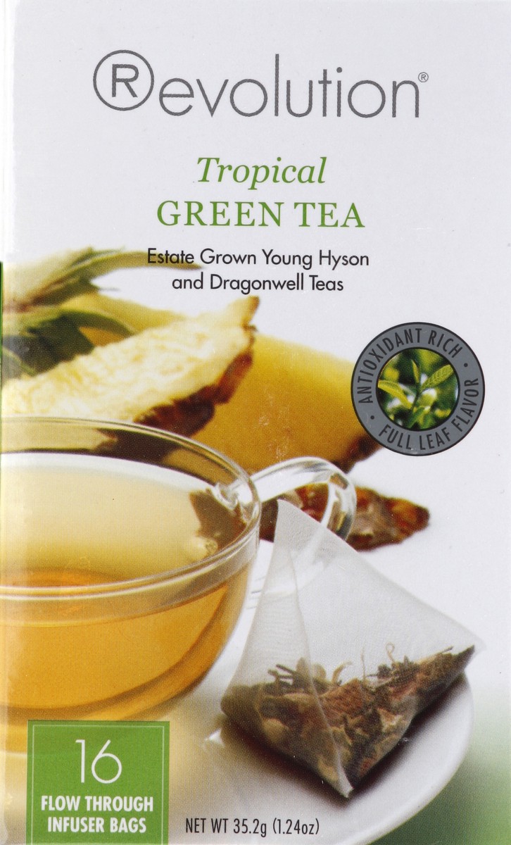 slide 5 of 6, Revolution Tea Tea, Green, Tropical, Flow Through Infuser Bags - 16 ct, 16 ct