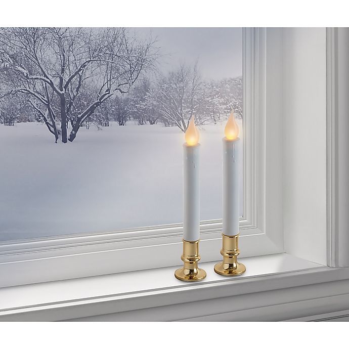 slide 2 of 4, Winter Wonderland Battery Operated LED Candle Lamps - Brass, 2 ct