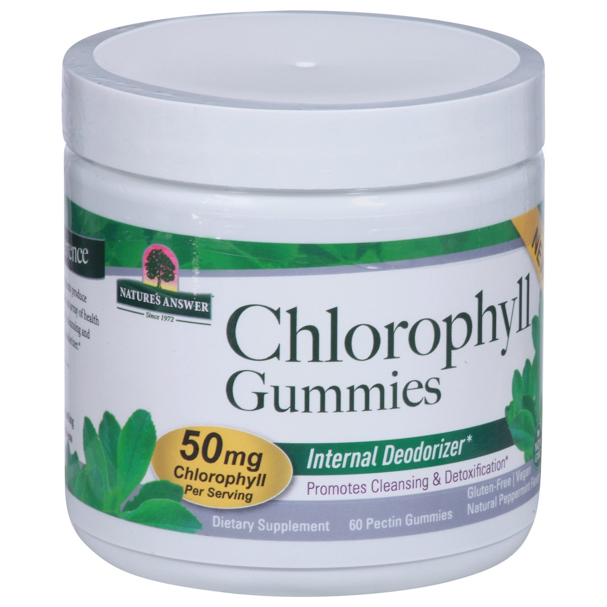slide 2 of 9, Nature's Answer 50 mg Natural Peppermint Flavor Chlorophyll 60 Pectin Gummies, 60 ct