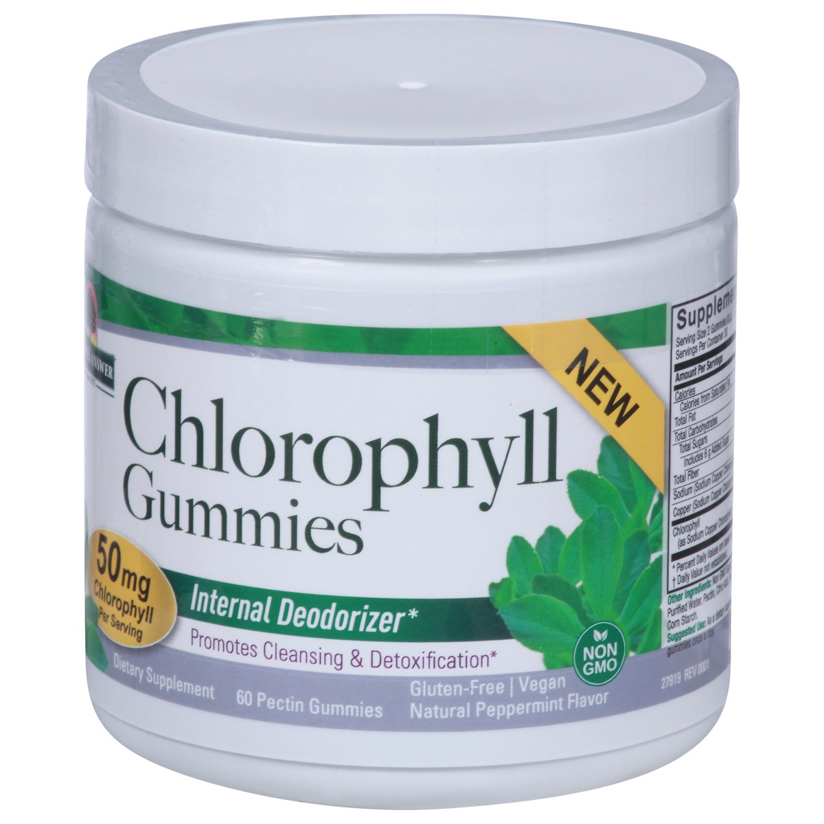 slide 4 of 9, Nature's Answer 50 mg Natural Peppermint Flavor Chlorophyll 60 Pectin Gummies, 60 ct